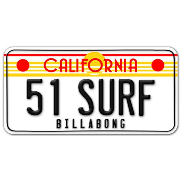 Adesivi per Auto e Moto: Billabong California targa
