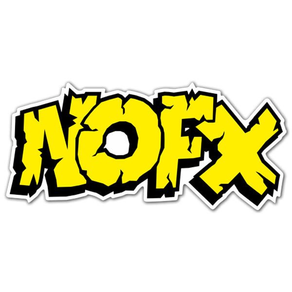 Adesivi per Auto e Moto: NOFX in Lettere Maiuscole con Tipografia Stilizzat