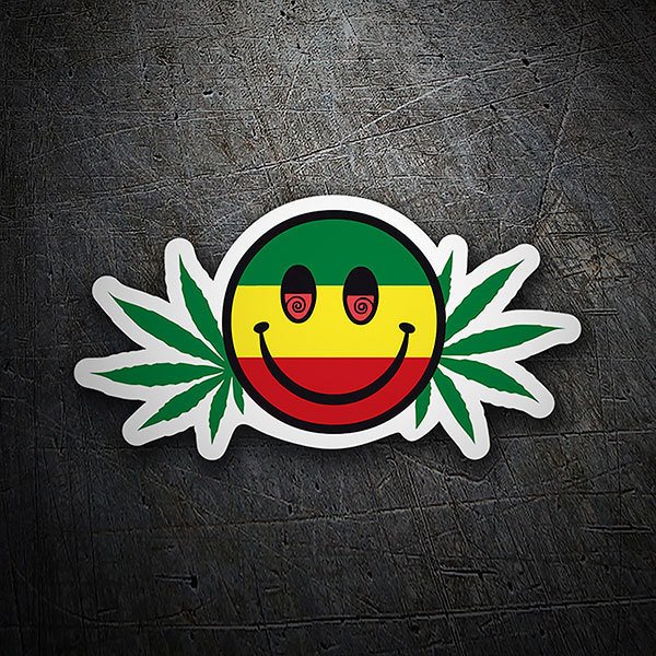 Adesivi per Auto e Moto: Emoji marijuana