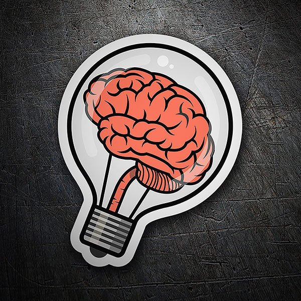 Adesivi per Auto e Moto: Cervello in una lampadina