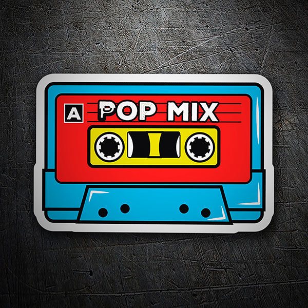 Adesivi per Auto e Moto: Cassetta Pop Mix