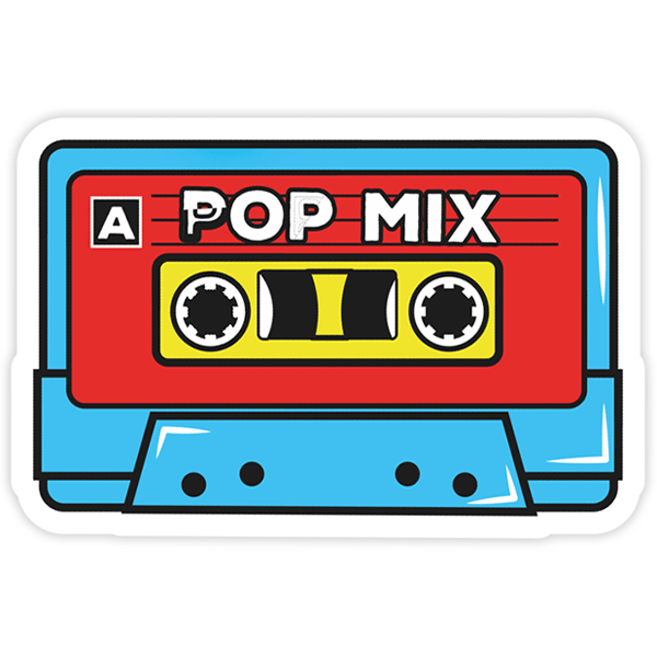 Adesivi per Auto e Moto: Cassetta Pop Mix