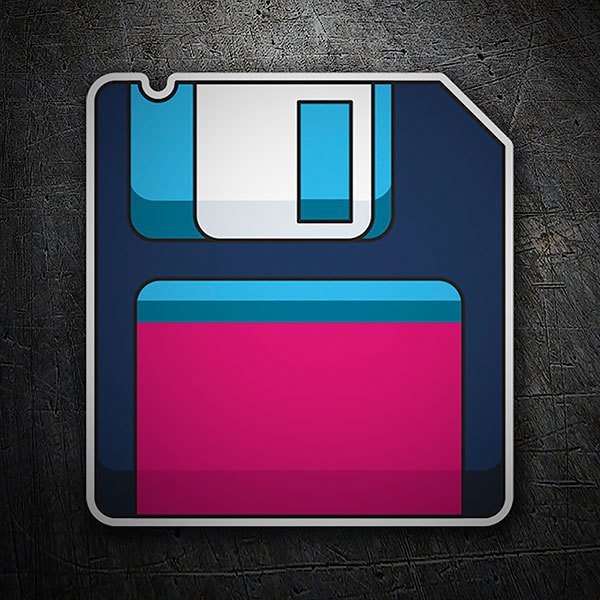 Adesivi per Auto e Moto: Vecchio floppy disk 1