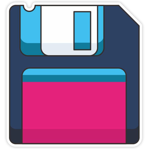 Adesivi per Auto e Moto: Vecchio floppy disk