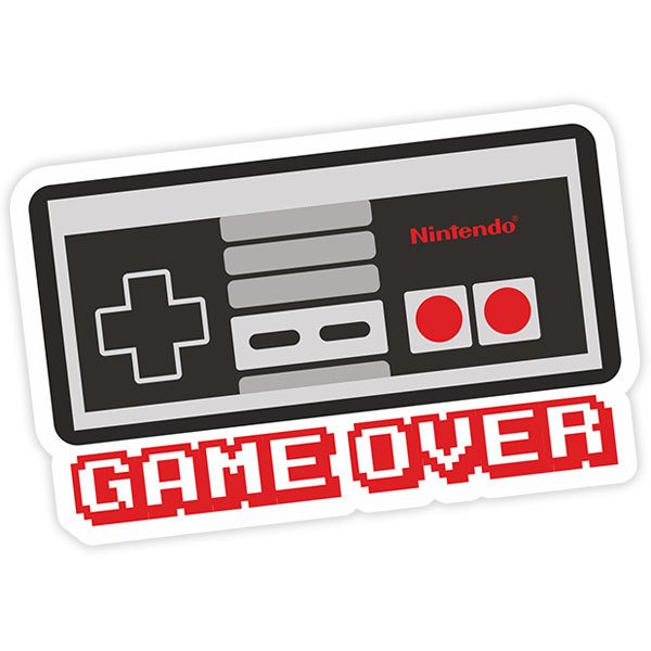 Adesivi per Auto e Moto: Game Over mando Nintendo
