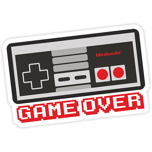 Adesivi per Auto e Moto: Game Over mando Nintendo 0