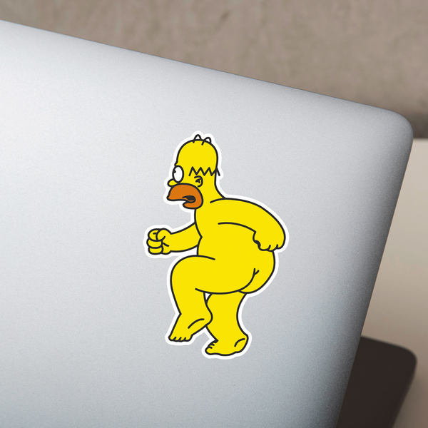 Adesivi per Auto e Moto: Homer Simpson corre nudo