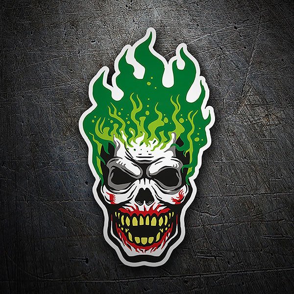 Teschio Joker fiammeggiante 0