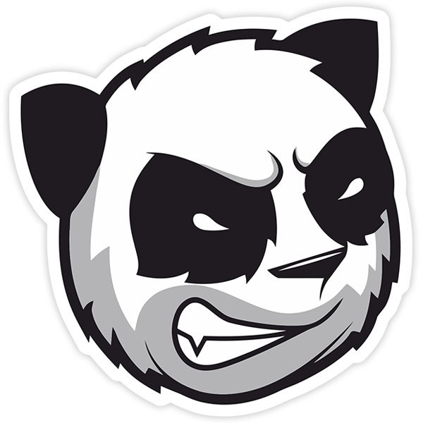 Adesivi per Auto e Moto: Furioso orso panda