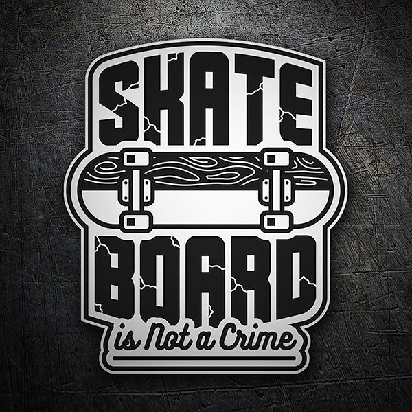 Adesivi per Auto e Moto: Skate Board is not a crime