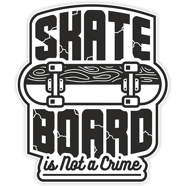 Adesivi per Auto e Moto: Skate Board is not a crime