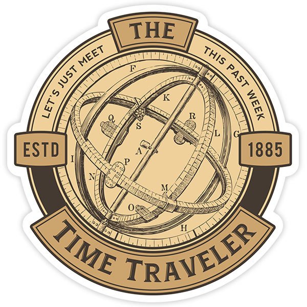 Adesivi per Auto e Moto: Time Traveler Astrolabio