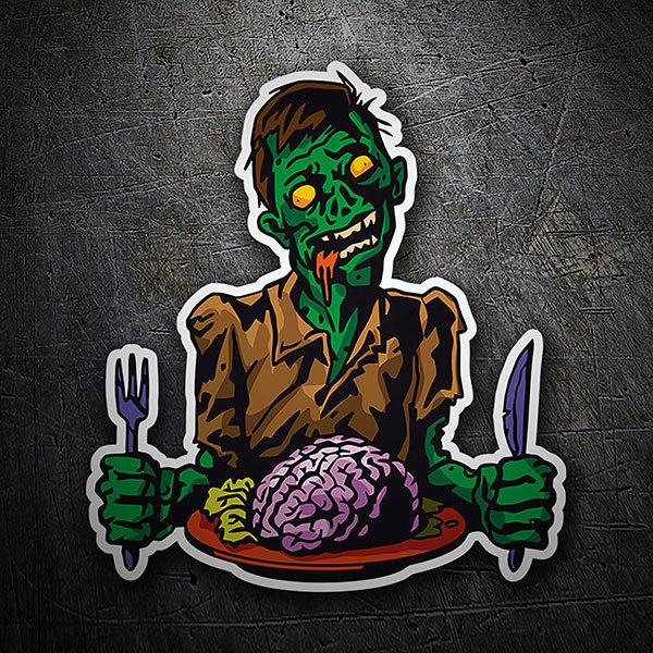 Adesivi per Auto e Moto: Zombie mangiare cervello