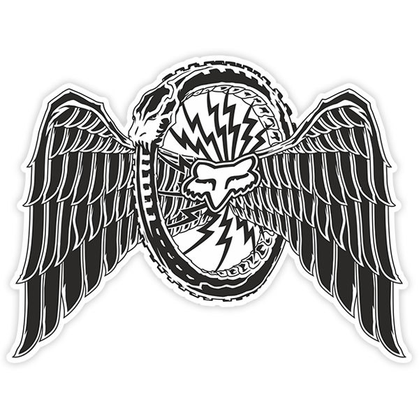 Adesivi per Auto e Moto: Simbolo di Fox con le ali