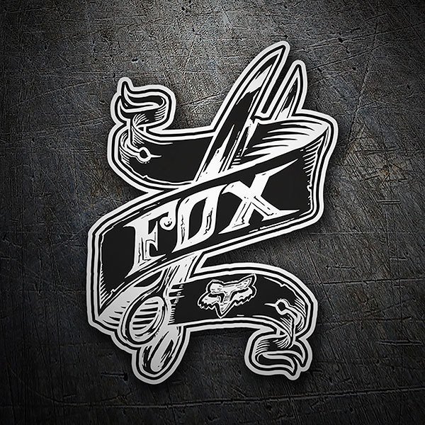 Adesivi per Auto e Moto: Tatuaggio Fox Racing con le forbici 1