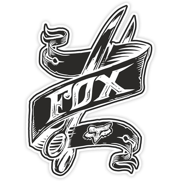 Adesivi per Auto e Moto: Tatuaggio Fox Racing con le forbici