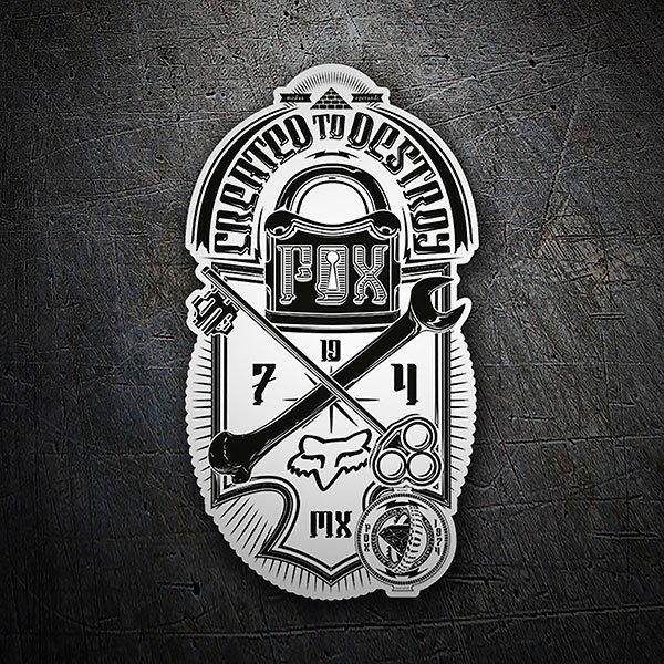 Adesivi per Auto e Moto: Fox Racing Created to Destroy