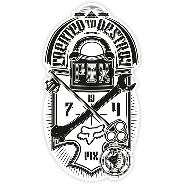 Adesivi per Auto e Moto: Fox Racing Created to Destroy