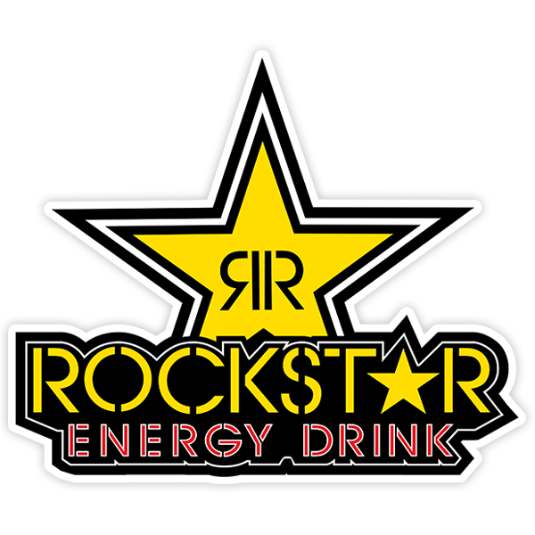 Adesivi per Auto e Moto: Gold Rockstar energy drink