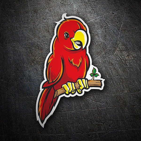 Adesivi per Auto e Moto: Allevamento di pappagalli rossi