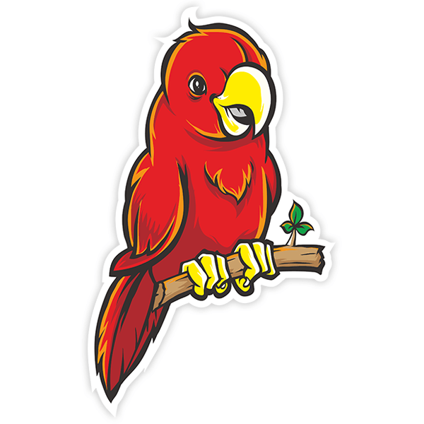 Adesivi per Auto e Moto: Allevamento di pappagalli rossi