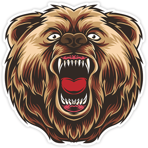 Adesivo Orso Silhouette Per Auto E Moto, 100x70 Mm, Adesivo Tuning Resistente Per Esterni, Grizzly Birra