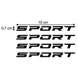 Adesivi per Auto e Moto: Set 4X Sport 3