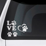 Adesivi per Auto e Moto: Set Amore per il cane 3