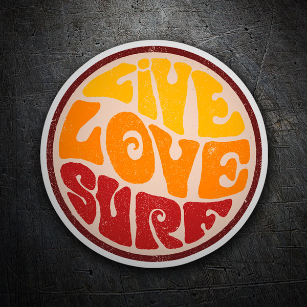 Adesivi per Auto e Moto: Live Love Surf