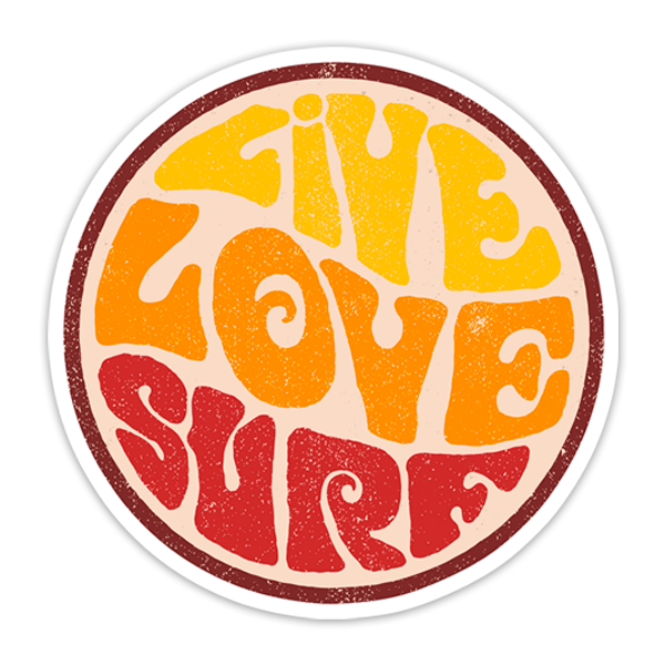 Adesivi per Auto e Moto: Live Love Surf 0