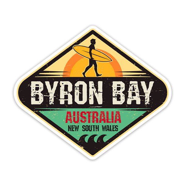 Adesivi per Auto e Moto: Surf Byron Bay Australia