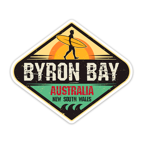 Adesivi per Auto e Moto: Surf Byron Bay Australia 0