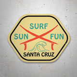 Adesivi per Auto e Moto: Santa Cruz Sun, Surf, Fun 3