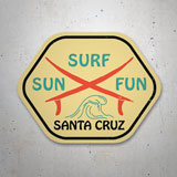 Adesivi per Auto e Moto: Santa Cruz Sun, Surf, Fun 3