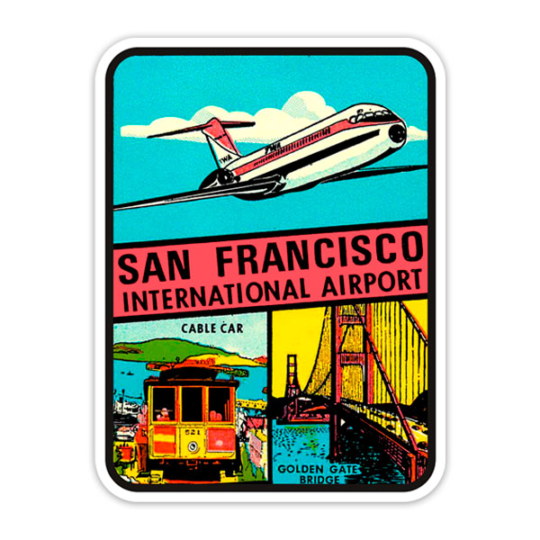 Adesivi per Auto e Moto: San Francisco International Airport