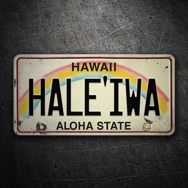 Adesivi per Auto e Moto: Haleiwa Aloha State 1