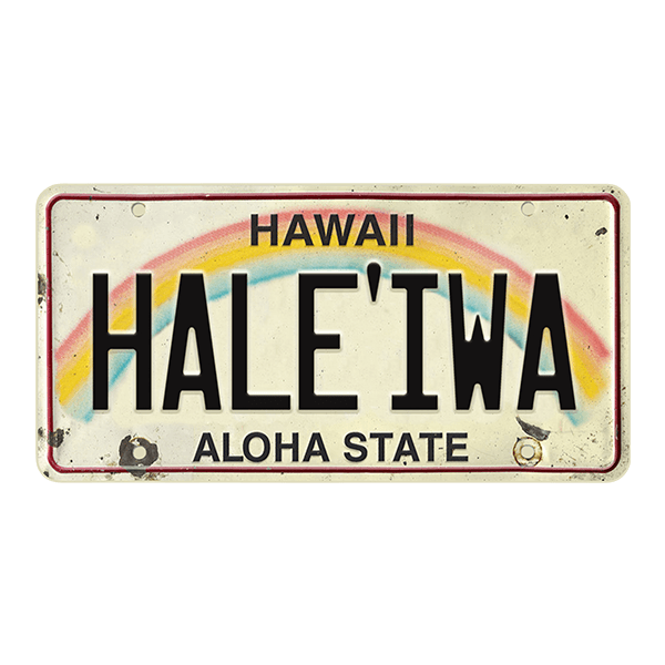 Adesivi per Auto e Moto: Haleiwa Aloha State 0