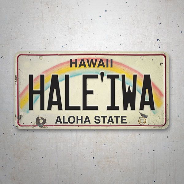 Adesivi per Auto e Moto: Haleiwa Aloha State