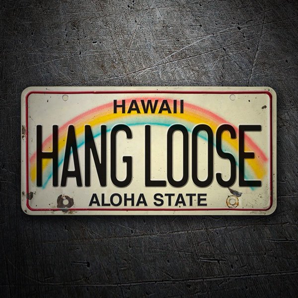 Adesivi per Auto e Moto: Hang Loose Aloha State