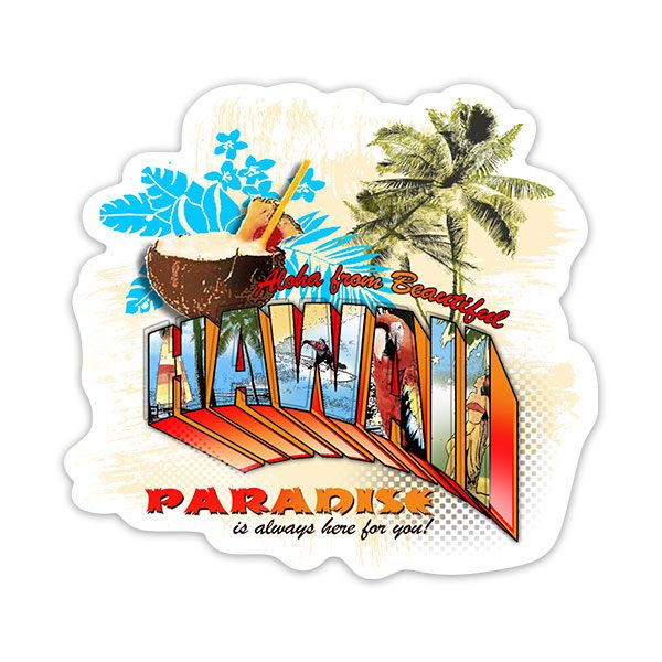 Adesivi per Auto e Moto: Hawaii Paradise