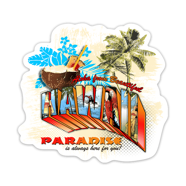 Adesivi per Auto e Moto: Hawaii Paradise