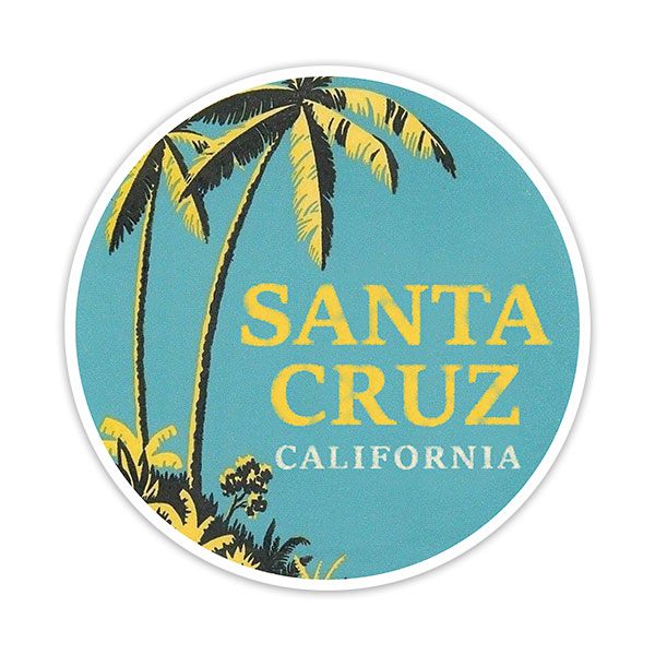 Adesivi per Auto e Moto: Palme di Santa Cruz California