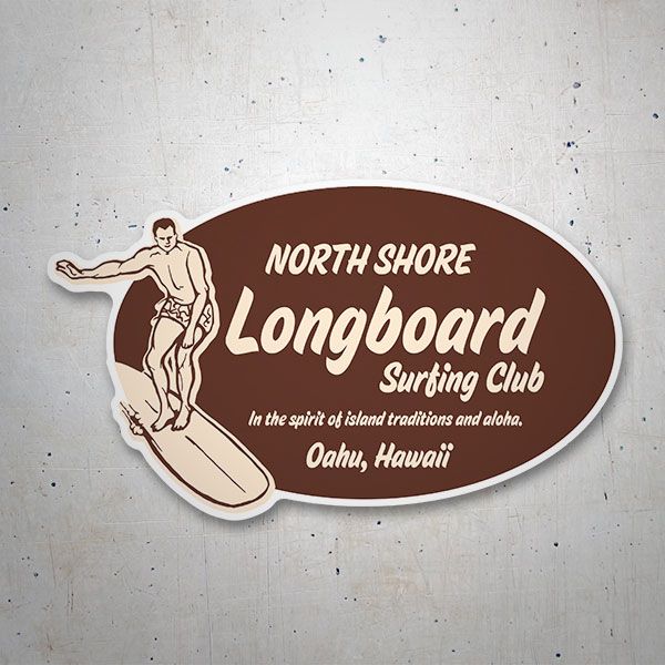 Adesivi per Auto e Moto: North Shore Longboard Hawaii