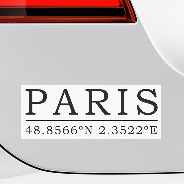 Adesivi per Auto e Moto: Coordinate di Parigi