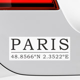 Adesivi per Auto e Moto: Coordinate di Parigi 4