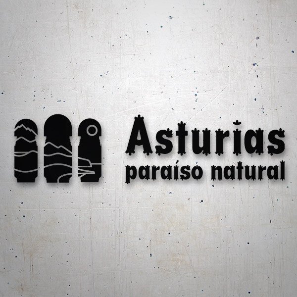 Adesivi per Auto e Moto: Asturie, paradiso naturale, slogan