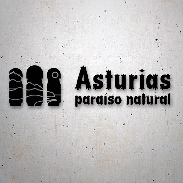 Adesivi per Auto e Moto: Asturie, paradiso naturale, slogan