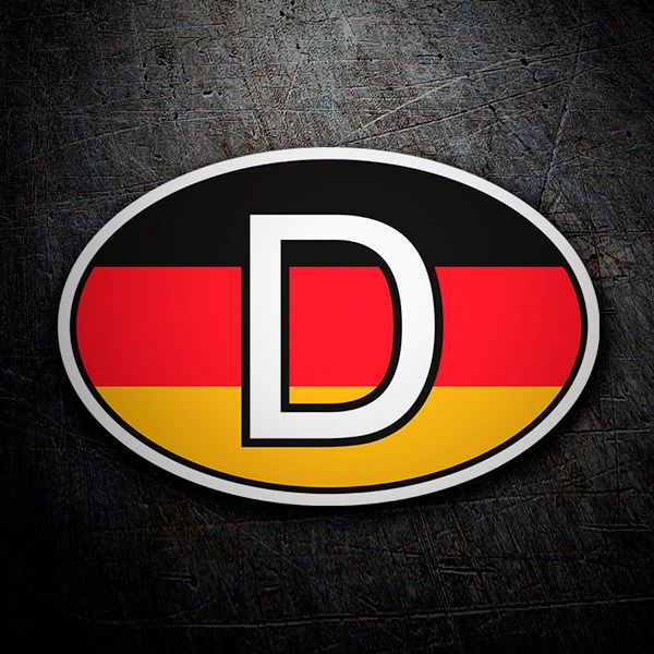 Adesivi per Auto e Moto: Bandiera Ovale Germania D 1
