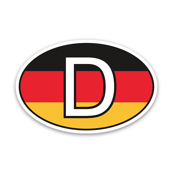 Adesivi per Auto e Moto: Bandiera Ovale Germania D 0