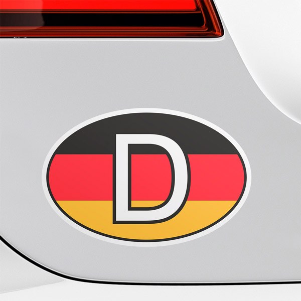 Adesivi per Auto e Moto: Bandiera Ovale Germania D